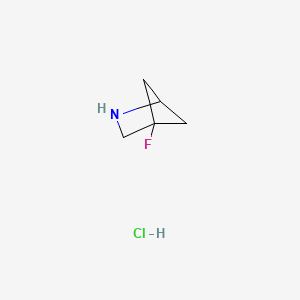 molecular formula C5H9ClFN B2953409 4-Fluoro-2-azabicyclo[2.1.1]hexane;hydrochloride CAS No. 2309462-55-1