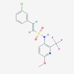 (E)-2-(3-Chlorophenyl)-N-[6-methoxy-2-(trifluoromethyl)pyridin-3-yl]ethenesulfonamide