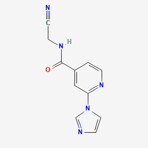 molecular formula C11H9N5O B2953425 N-(Cyanomethyl)-2-imidazol-1-ylpyridine-4-carboxamide CAS No. 2249080-33-7