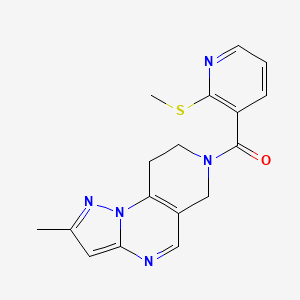 (2-Methylsulfanylpyridin-3-yl)-(4-methyl-2,3,7,11-tetrazatricyclo[7.4.0.02,6]trideca-1(9),3,5,7-tetraen-11-yl)methanone