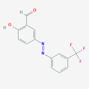2-hydroxy-5-{(Z)-[3-(trifluoromethyl)phenyl]diazenyl}benzaldehyde