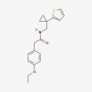 2-(4-ethoxyphenyl)-N-((1-(thiophen-2-yl)cyclopropyl)methyl)acetamide