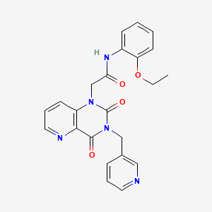 molecular formula C23H21N5O4 B2953466 2-(2,4-dioxo-3-(pyridin-3-ylmethyl)-3,4-dihydropyrido[3,2-d]pyrimidin-1(2H)-yl)-N-(2-ethoxyphenyl)acetamide CAS No. 941989-90-8