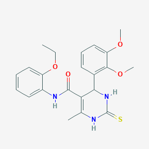 molecular formula C22H25N3O4S B295347 6-(2,3-dimethoxyphenyl)-N-(2-ethoxyphenyl)-4-methyl-2-sulfanyl-1,6-dihydropyrimidine-5-carboxamide 