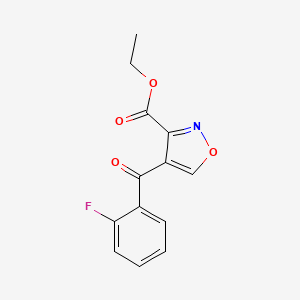 molecular formula C13H10FNO4 B2953476 4-(2-氟苯甲酰)-1,2-恶唑-3-羧酸乙酯 CAS No. 338761-76-5