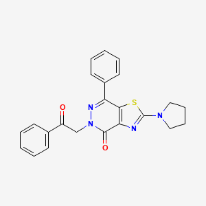 5-(2-oxo-2-phenylethyl)-7-phenyl-2-(pyrrolidin-1-yl)thiazolo[4,5-d]pyridazin-4(5H)-one