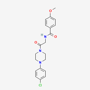 N-{2-[4-(4-chlorophenyl)piperazino]-2-oxoethyl}-4-methoxybenzenecarboxamide