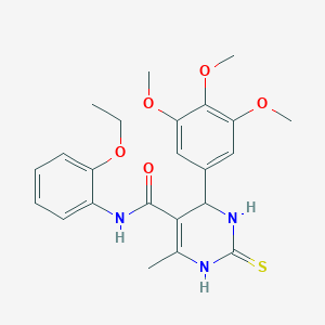 N-(2-ethoxyphenyl)-4-methyl-2-sulfanyl-6-(3,4,5-trimethoxyphenyl)-1,6-dihydropyrimidine-5-carboxamide