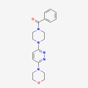 molecular formula C19H23N5O2 B2953493 (4-(6-Morpholinopyridazin-3-yl)piperazin-1-yl)(phenyl)methanone CAS No. 898460-04-3