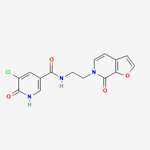 molecular formula C15H12ClN3O4 B2953494 5-chloro-6-hydroxy-N-(2-(7-oxofuro[2,3-c]pyridin-6(7H)-yl)ethyl)nicotinamide CAS No. 2034272-73-4