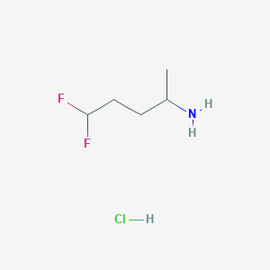 molecular formula C5H12ClF2N B2953503 5,5-Difluoropentan-2-amine hydrochloride CAS No. 2060033-86-3