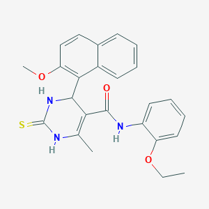molecular formula C25H25N3O3S B295351 N-(2-ethoxyphenyl)-4-(2-methoxy-1-naphthyl)-6-methyl-2-thioxo-1,2,3,4-tetrahydropyrimidine-5-carboxamide 