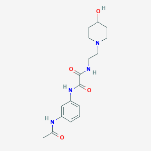 N1-(3-acetamidophenyl)-N2-(2-(4-hydroxypiperidin-1-yl)ethyl)oxalamide