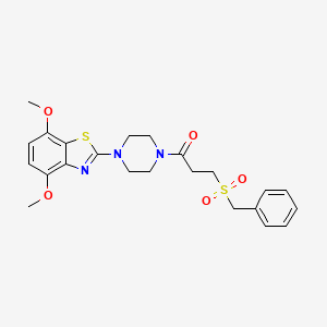 3-(Benzylsulfonyl)-1-(4-(4,7-dimethoxybenzo[d]thiazol-2-yl)piperazin-1-yl)propan-1-one