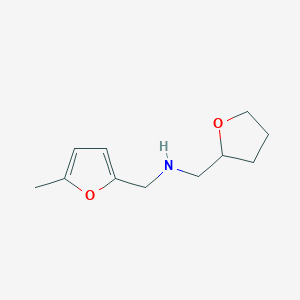 molecular formula C11H17NO2 B2953515 (5-甲基-呋喃-2-基甲基)-(四氢呋喃-2-基甲基)-胺 CAS No. 626208-62-6