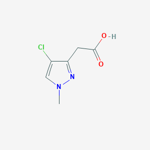 molecular formula C6H7ClN2O2 B2953516 (4-氯-1-甲基-1H-吡唑-3-基)乙酸 CAS No. 1310379-35-1