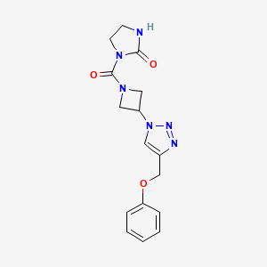 1-(3-(4-(phenoxymethyl)-1H-1,2,3-triazol-1-yl)azetidine-1-carbonyl)imidazolidin-2-one
