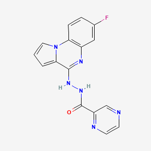 N'-(7-fluoropyrrolo[1,2-a]quinoxalin-4-yl)pyrazine-2-carbohydrazidE