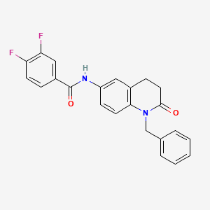 molecular formula C23H18F2N2O2 B2953524 N-(1-benzyl-2-oxo-1,2,3,4-tetrahydroquinolin-6-yl)-3,4-difluorobenzamide CAS No. 941991-28-2