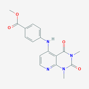 molecular formula C17H16N4O4 B2953529 Methyl 4-((1,3-dimethyl-2,4-dioxo-1,2,3,4-tetrahydropyrido[2,3-d]pyrimidin-5-yl)amino)benzoate CAS No. 946203-56-1