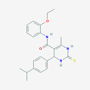 molecular formula C23H27N3O2S B295353 N-(2-ethoxyphenyl)-4-(4-isopropylphenyl)-6-methyl-2-thioxo-1,2,3,4-tetrahydropyrimidine-5-carboxamide 