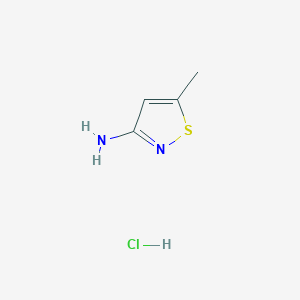molecular formula C4H7ClN2S B2953534 5-Methylisothiazol-3-amine hydrochloride CAS No. 31857-79-1