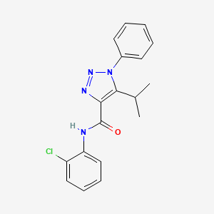 molecular formula C18H17ClN4O B2953536 N-(2-chlorophenyl)-5-isopropyl-1-phenyl-1H-1,2,3-triazole-4-carboxamide CAS No. 954812-06-7