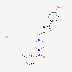 (3-Chlorophenyl)(4-((4-(4-methoxyphenyl)thiazol-2-yl)methyl)piperazin-1-yl)methanone hydrochloride