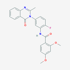 N-(2-fluoro-5-(2-methyl-4-oxoquinazolin-3(4H)-yl)phenyl)-2,4-dimethoxybenzamide