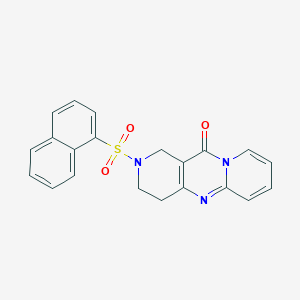 molecular formula C21H17N3O3S B2953560 2-(naphthalen-1-ylsulfonyl)-3,4-dihydro-1H-dipyrido[1,2-a:4',3'-d]pyrimidin-11(2H)-one CAS No. 2034413-44-8