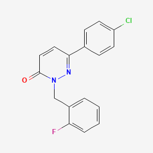 molecular formula C17H12ClFN2O B2953564 6-(4-氯苯基)-2-(2-氟苄基)哒嗪-3(2H)-酮 CAS No. 941929-95-9