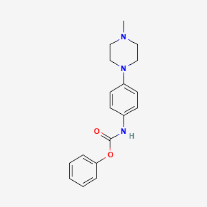 molecular formula C18H21N3O2 B2953565 苯基 N-[4-(4-甲基哌嗪-1-基)苯基]氨基甲酸酯 CAS No. 439110-77-7