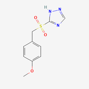 molecular formula C10H11N3O3S B2953571 4-methoxybenzyl 1H-1,2,4-triazol-3-yl sulfone CAS No. 339105-73-6