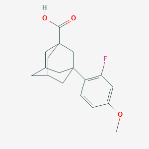 molecular formula C18H21FO3 B2953574 3-(2-Fluoro-4-methoxyphenyl)adamantane-1-carboxylic acid CAS No. 554422-85-4