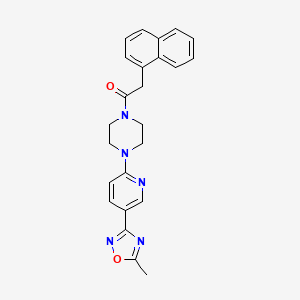 1-(4-(5-(5-Methyl-1,2,4-oxadiazol-3-yl)pyridin-2-yl)piperazin-1-yl)-2-(naphthalen-1-yl)ethanone