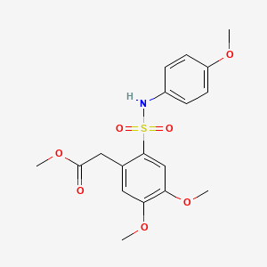 Methyl 2-{4,5-dimethoxy-2-[(4-methoxyphenyl)sulfamoyl]phenyl}acetate
