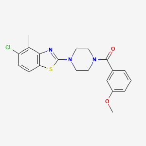 molecular formula C20H20ClN3O2S B2953611 (4-(5-Chloro-4-methylbenzo[d]thiazol-2-yl)piperazin-1-yl)(3-methoxyphenyl)methanone CAS No. 886917-84-6