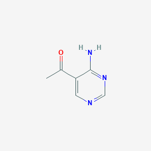 molecular formula C6H7N3O B2953615 1-(4-氨基嘧啶-5-基)乙酮 CAS No. 1211538-70-3