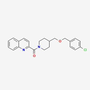 (4-(((4-Chlorobenzyl)oxy)methyl)piperidin-1-yl)(quinolin-2-yl)methanone