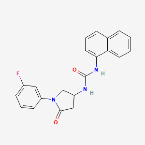 1-(1-(3-Fluorophenyl)-5-oxopyrrolidin-3-yl)-3-(naphthalen-1-yl)urea