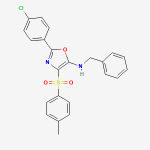 molecular formula C23H19ClN2O3S B2953627 N-benzyl-2-(4-chlorophenyl)-4-tosyloxazol-5-amine CAS No. 314747-61-0
