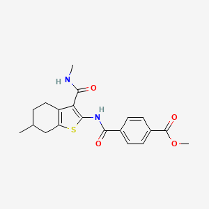 Methyl 4-((6-methyl-3-(methylcarbamoyl)-4,5,6,7-tetrahydrobenzo[b]thiophen-2-yl)carbamoyl)benzoate