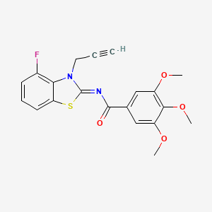 (Z)-N-(4-fluoro-3-(prop-2-yn-1-yl)benzo[d]thiazol-2(3H)-ylidene)-3,4,5-trimethoxybenzamide