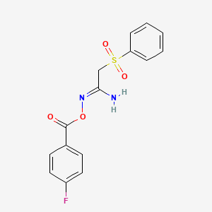 N'-[(4-fluorobenzoyl)oxy]-2-(phenylsulfonyl)ethanimidamide