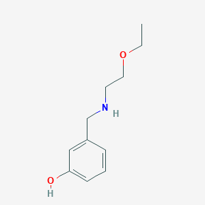 molecular formula C11H17NO2 B2953665 3-{[(2-Ethoxyethyl)amino]methyl}phenol CAS No. 1154558-79-8