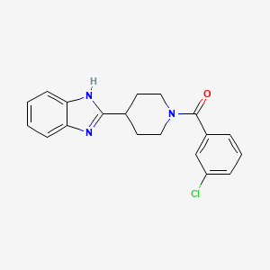 molecular formula C19H18ClN3O B2953672 (4-(1H-benzo[d]imidazol-2-yl)piperidin-1-yl)(3-chlorophenyl)methanone CAS No. 605627-94-9