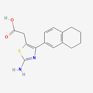 [2-Amino-4-(5,6,7,8-tetrahydronaphthalen-2-yl)-1,3-thiazol-5-yl]acetic acid