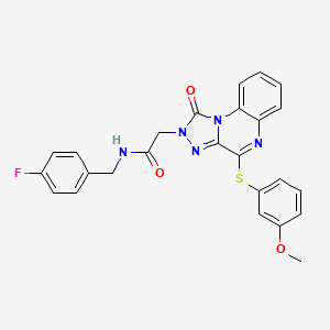 N-(4-fluorobenzyl)-2-(4-((3-methoxyphenyl)thio)-1-oxo-[1,2,4]triazolo[4,3-a]quinoxalin-2(1H)-yl)acetamide