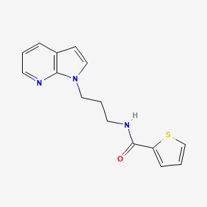molecular formula C15H15N3OS B2953680 N-(3-(1H-pyrrolo[2,3-b]pyridin-1-yl)propyl)thiophene-2-carboxamide CAS No. 1788770-24-0