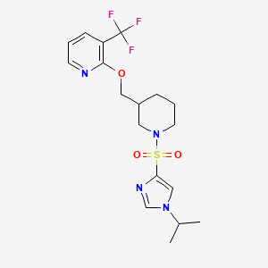 2-[[1-(1-Propan-2-ylimidazol-4-yl)sulfonylpiperidin-3-yl]methoxy]-3-(trifluoromethyl)pyridine